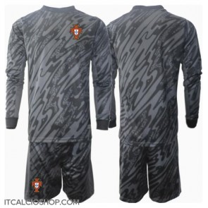 Portogallo Portiere Seconda Maglia Bambino Europei 2024 Manica Lunga (+ Pantaloni corti)